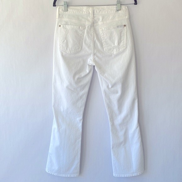 7 For All Mankind Cropped Boot Clean White Jean AU8167495S Size 26 - Picture 8 of 13